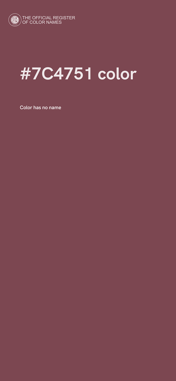 #7C4751 color image