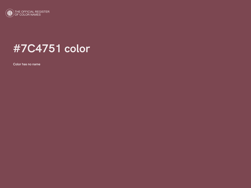 #7C4751 color image