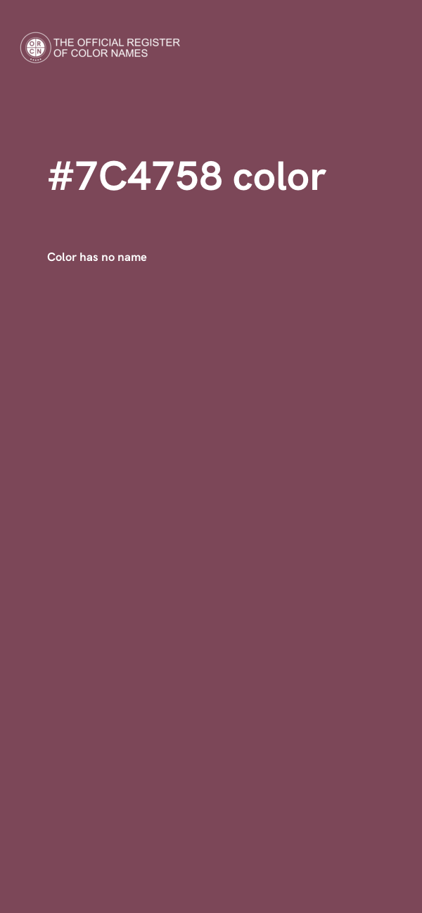 #7C4758 color image