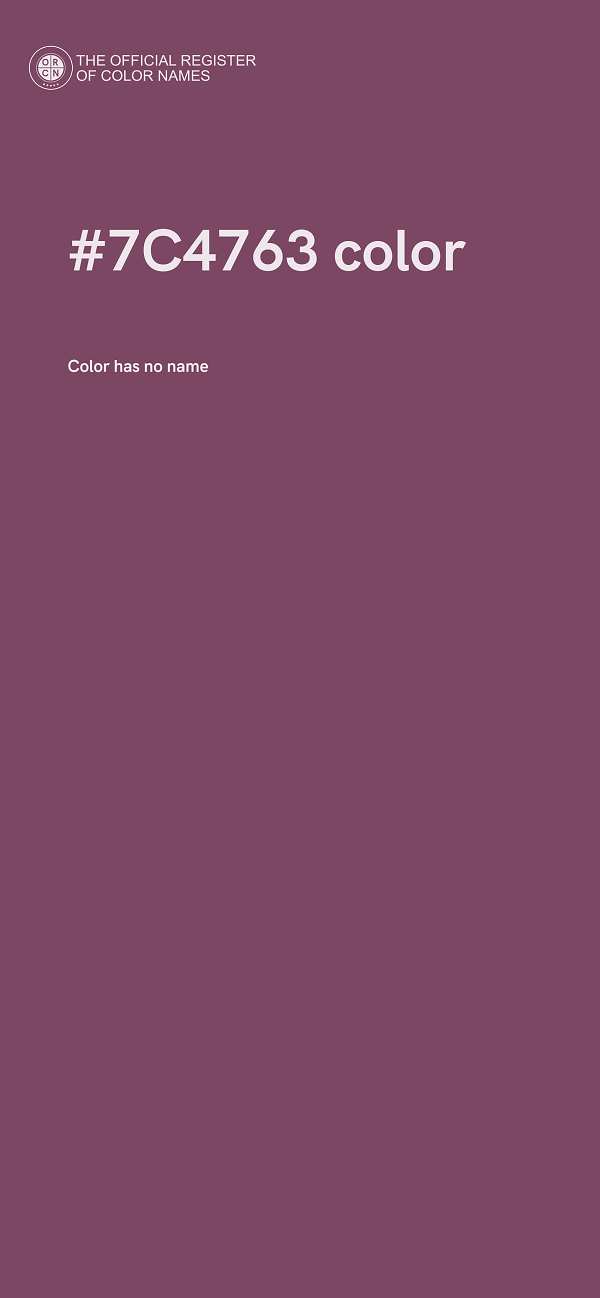#7C4763 color image