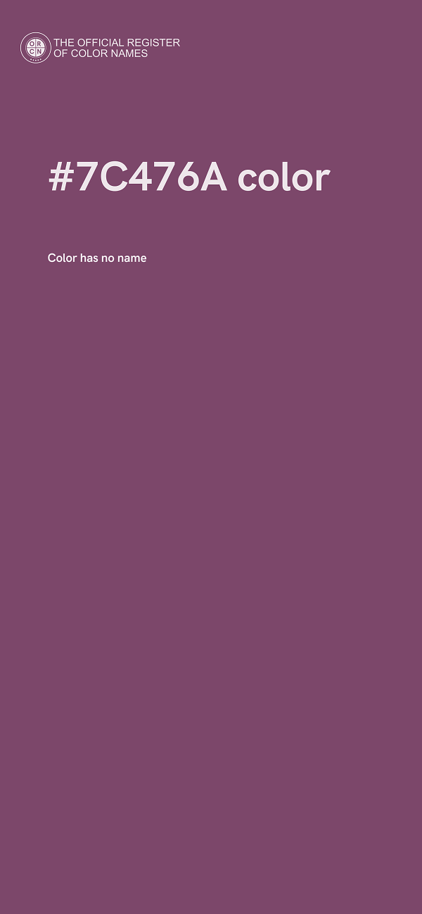 #7C476A color image
