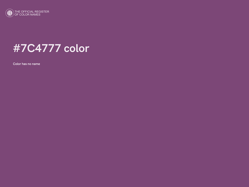 #7C4777 color image