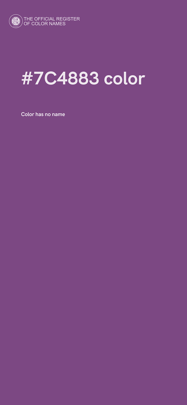 #7C4883 color image