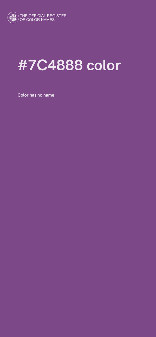 #7C4888 color image