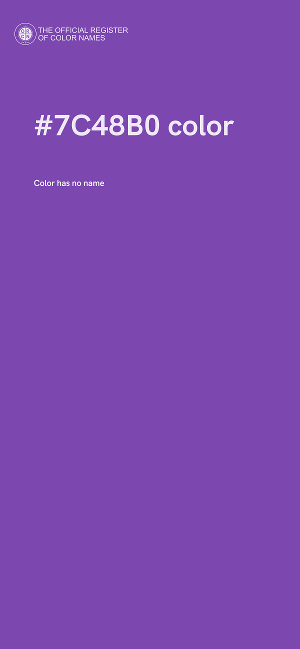 #7C48B0 color image