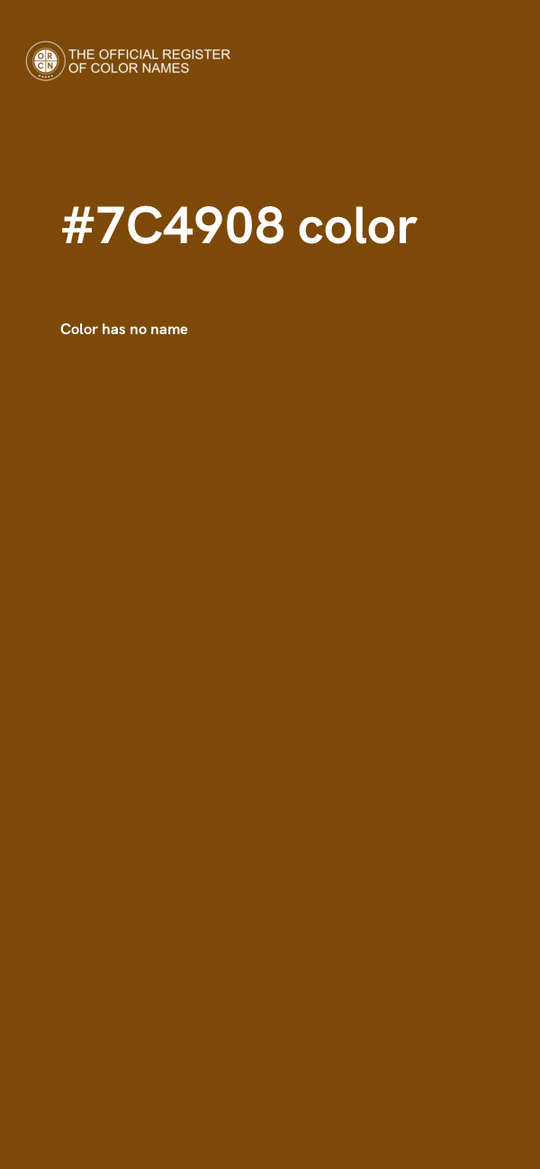 #7C4908 color image