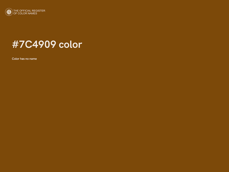 #7C4909 color image