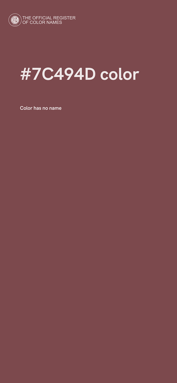 #7C494D color image