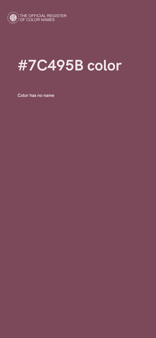 #7C495B color image