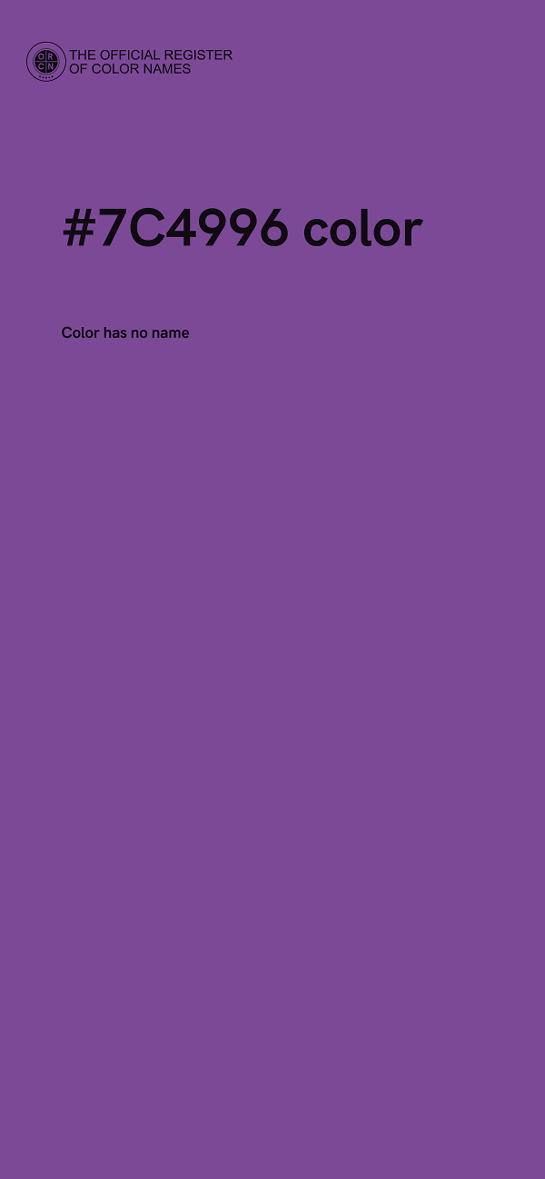 #7C4996 color image