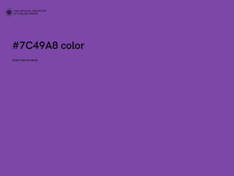 #7C49A8 color image