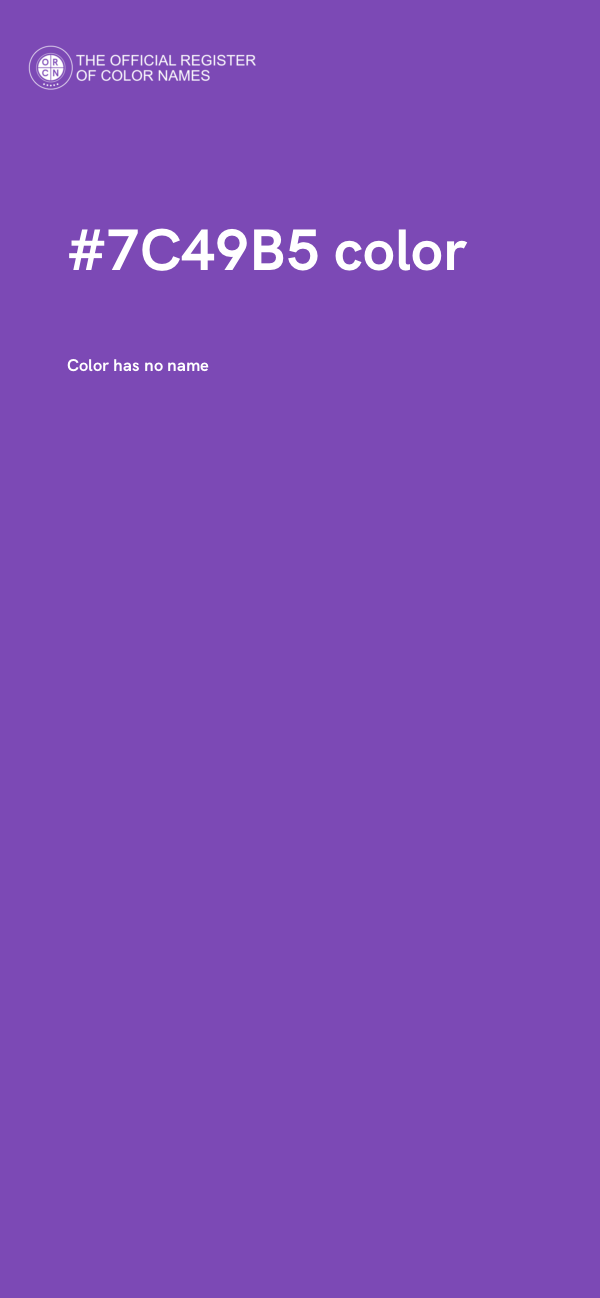#7C49B5 color image