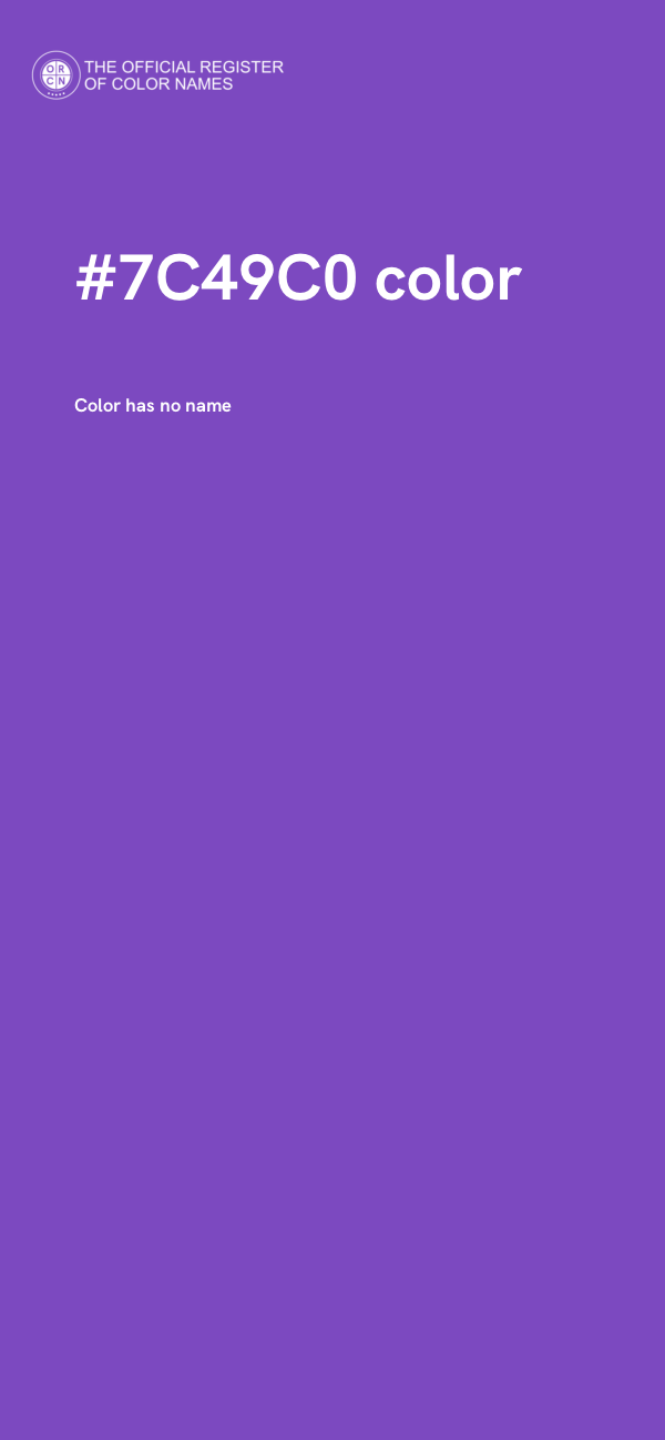 #7C49C0 color image