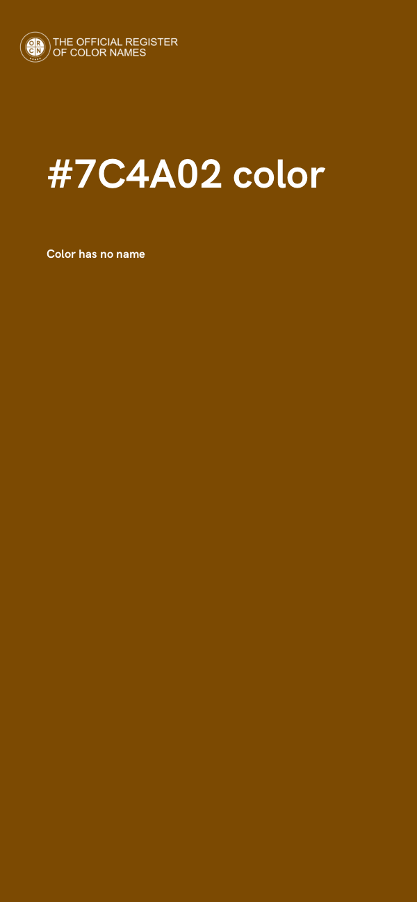 #7C4A02 color image