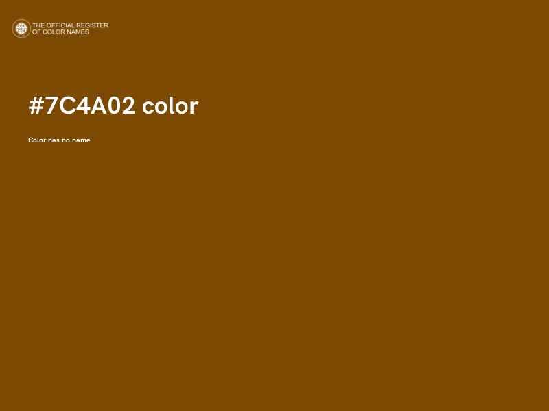 #7C4A02 color image