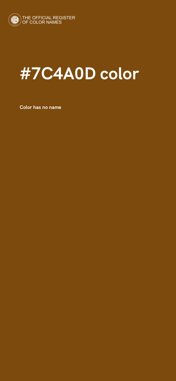 #7C4A0D color image