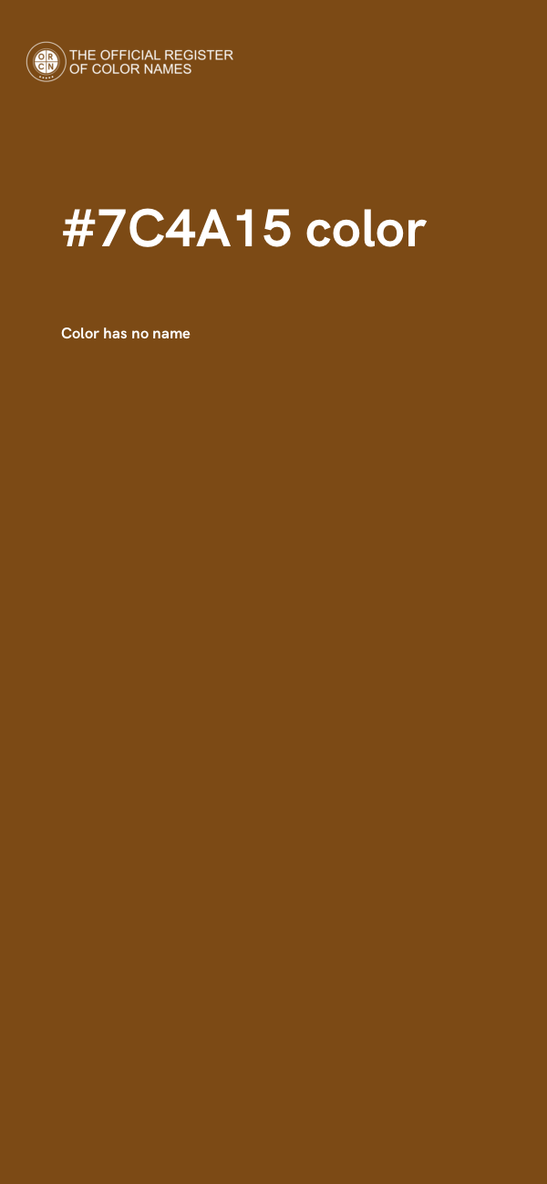#7C4A15 color image