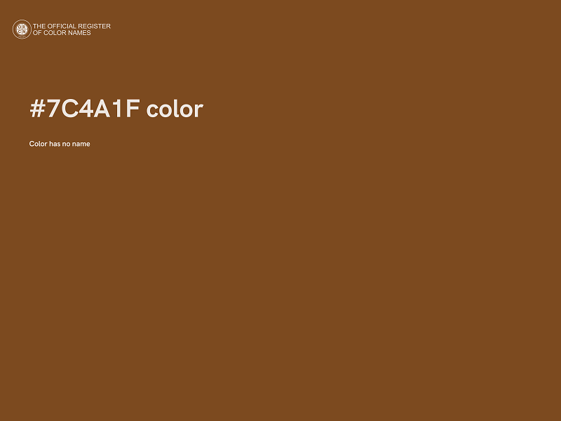 #7C4A1F color image