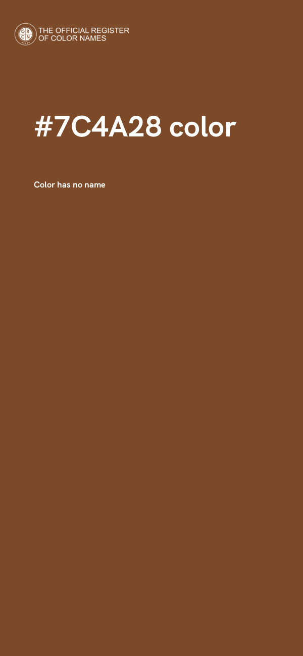 #7C4A28 color image