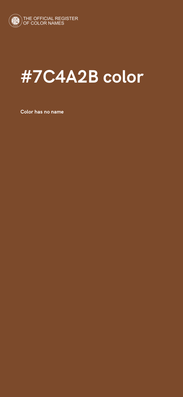#7C4A2B color image