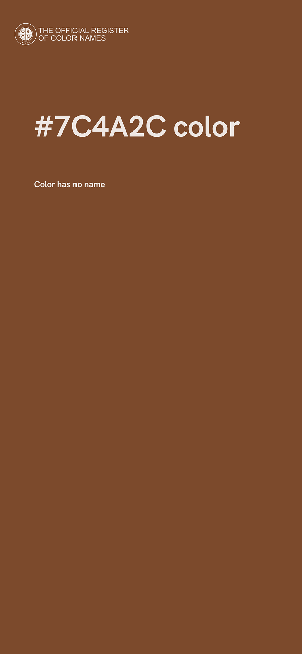 #7C4A2C color image