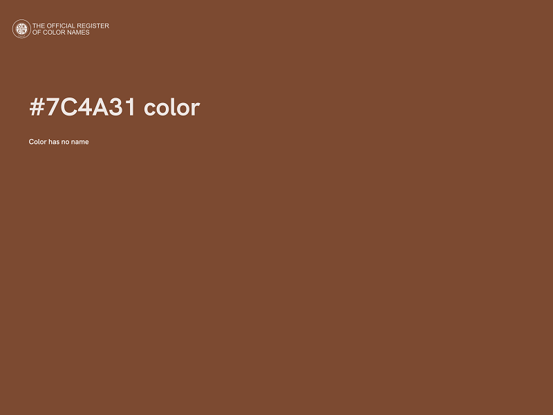 #7C4A31 color image