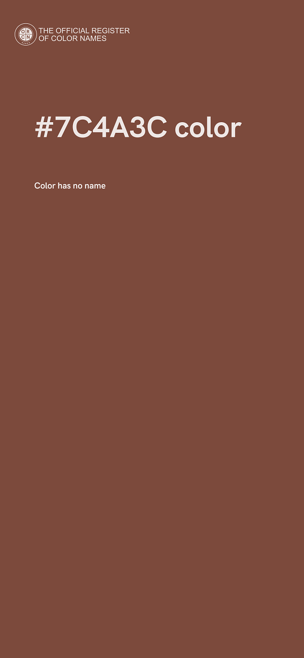 #7C4A3C color image