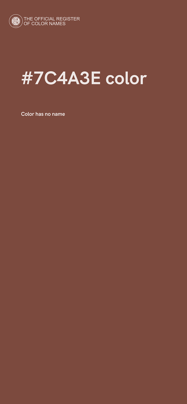 #7C4A3E color image