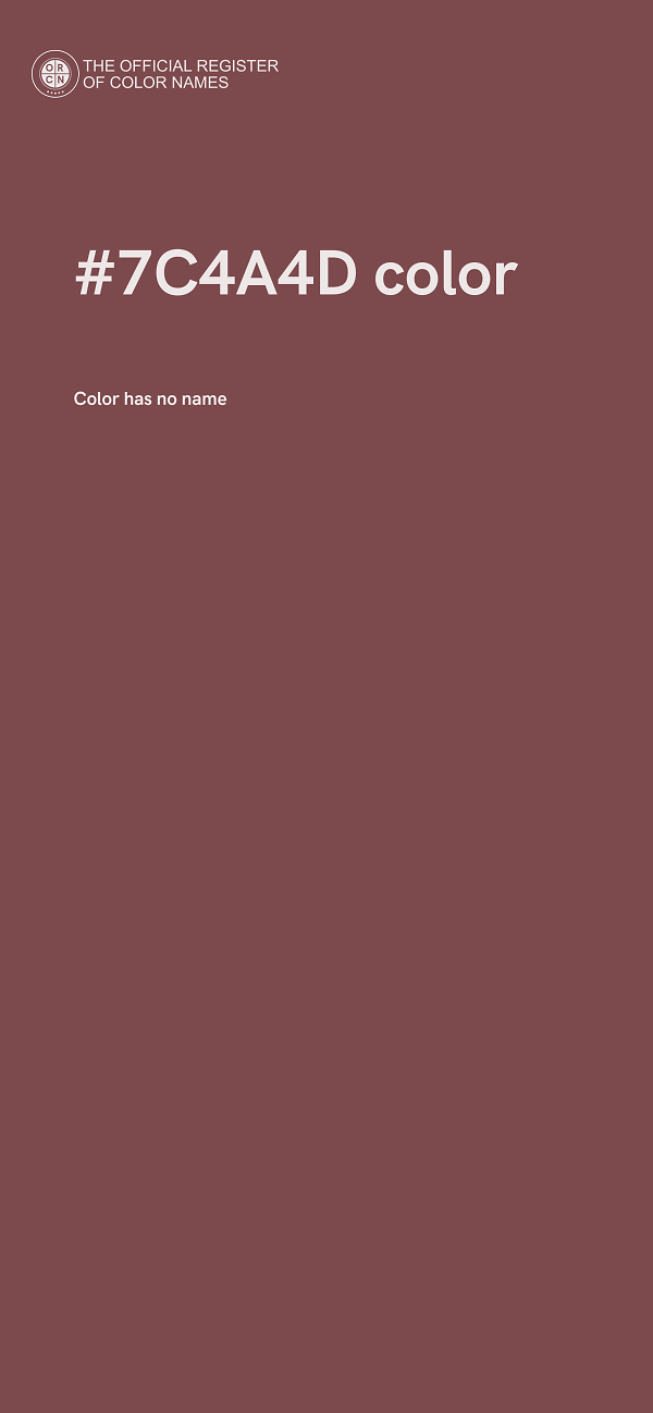 #7C4A4D color image