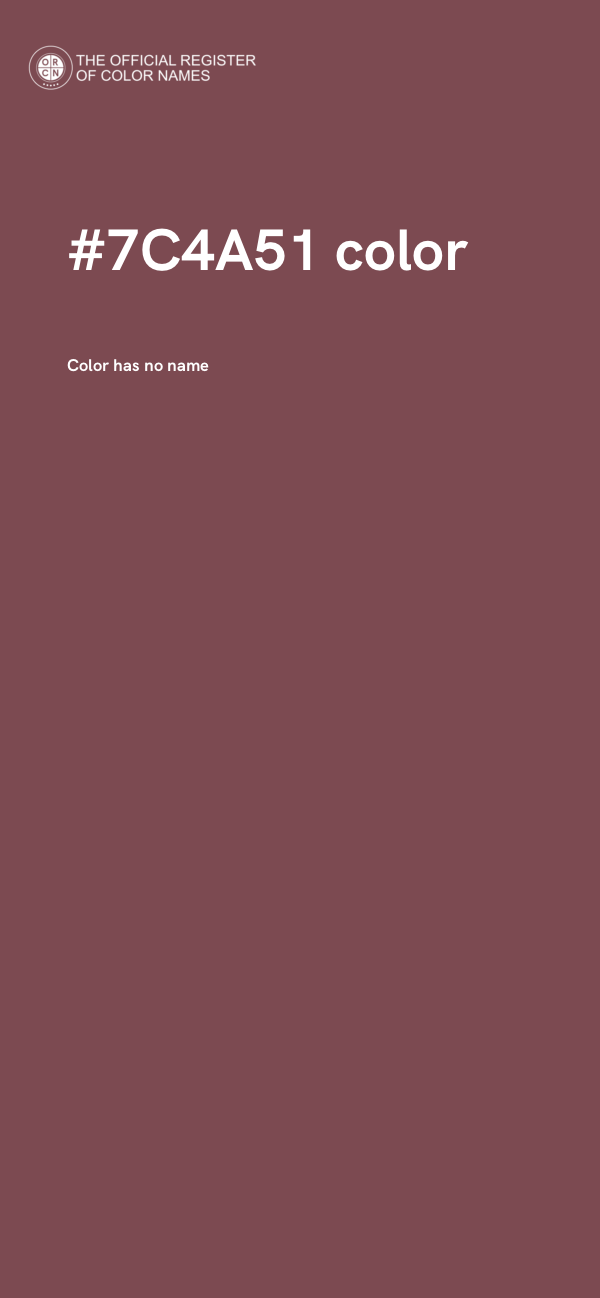 #7C4A51 color image