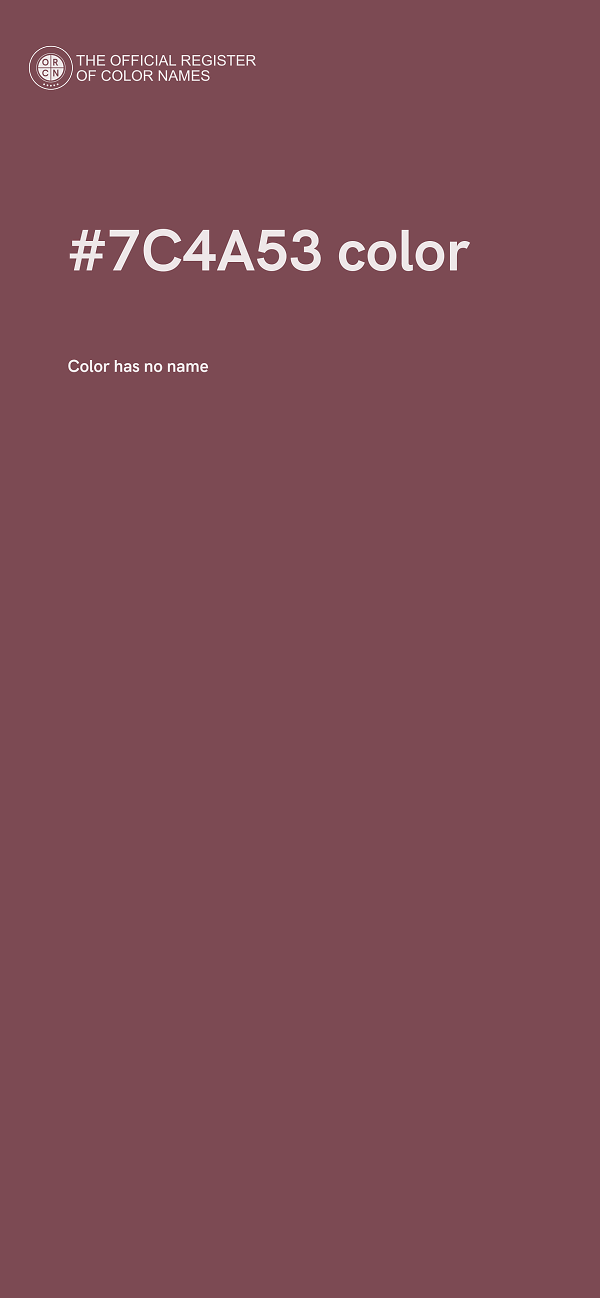 #7C4A53 color image