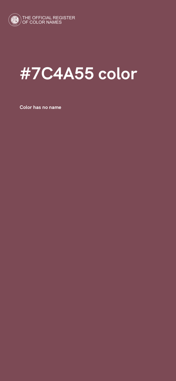 #7C4A55 color image