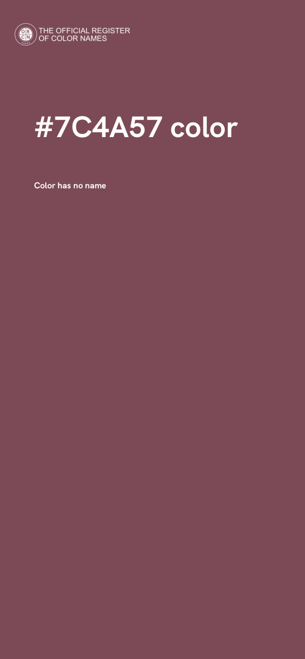 #7C4A57 color image