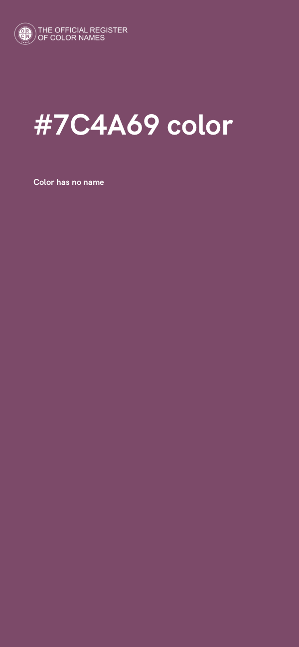 #7C4A69 color image