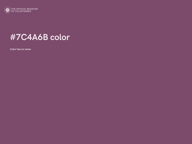 #7C4A6B color image