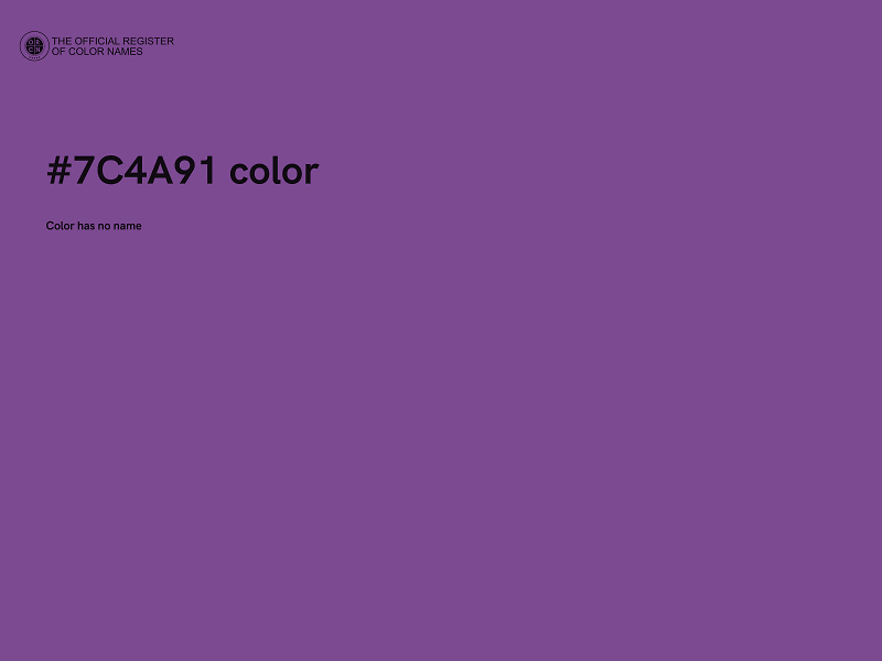 #7C4A91 color image