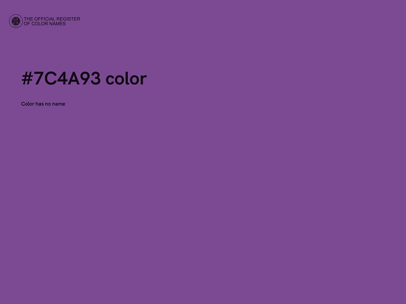 #7C4A93 color image