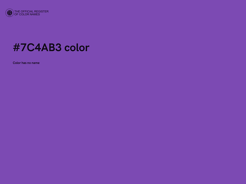 #7C4AB3 color image