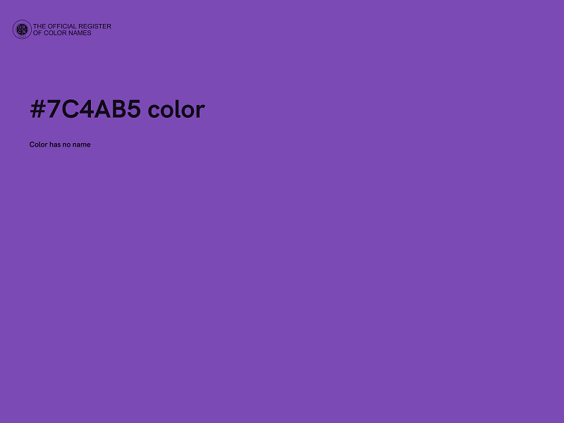 #7C4AB5 color image