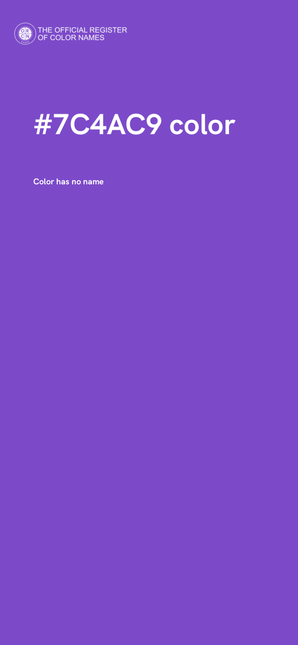 #7C4AC9 color image