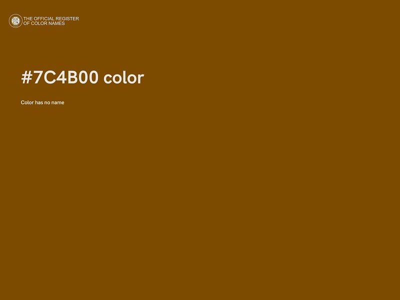 #7C4B00 color image