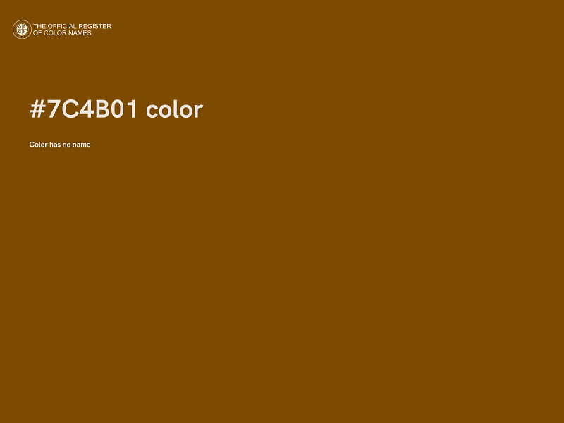 #7C4B01 color image