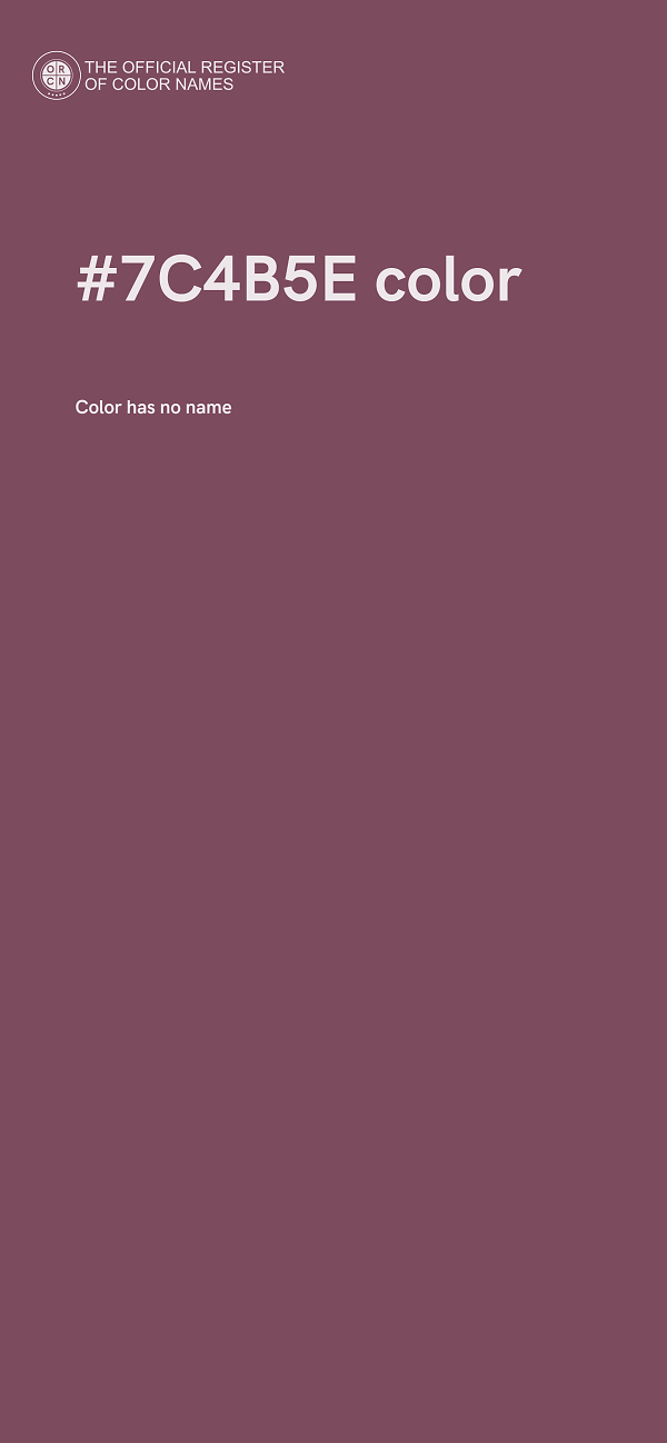 #7C4B5E color image