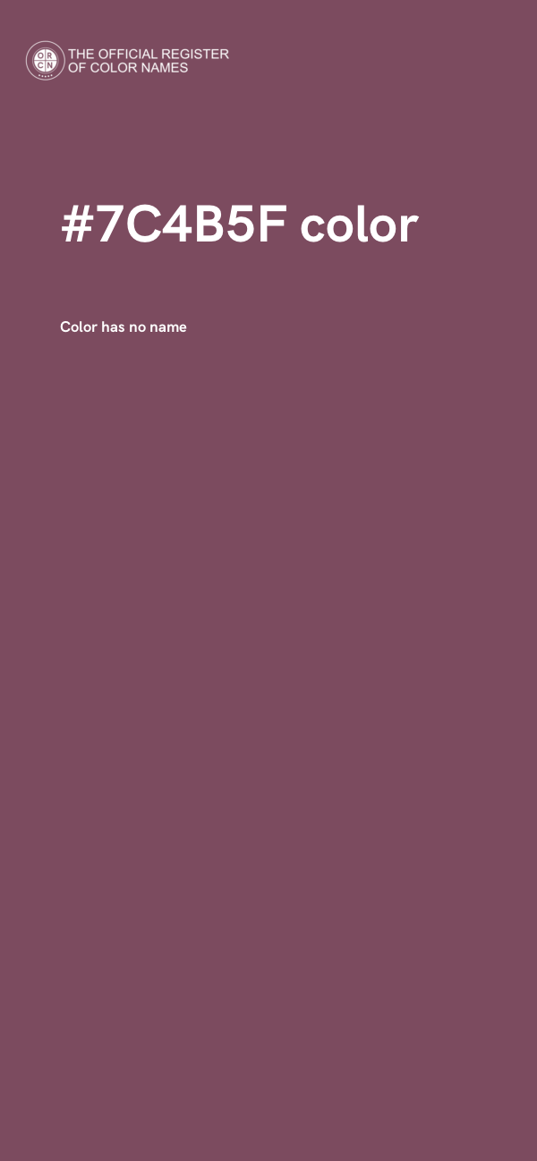 #7C4B5F color image