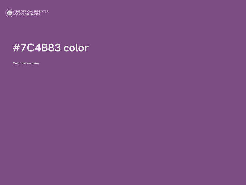 #7C4B83 color image