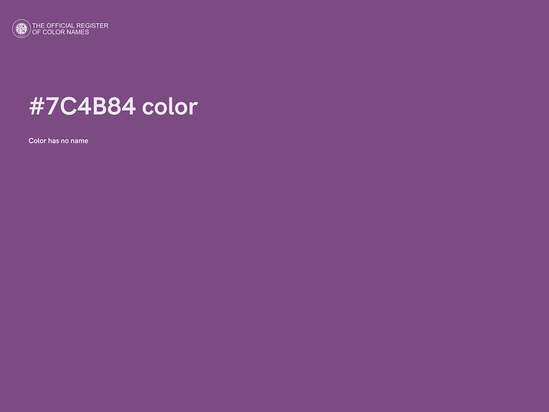 #7C4B84 color image