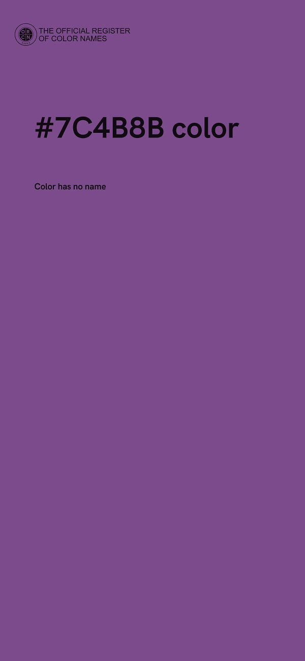 #7C4B8B color image