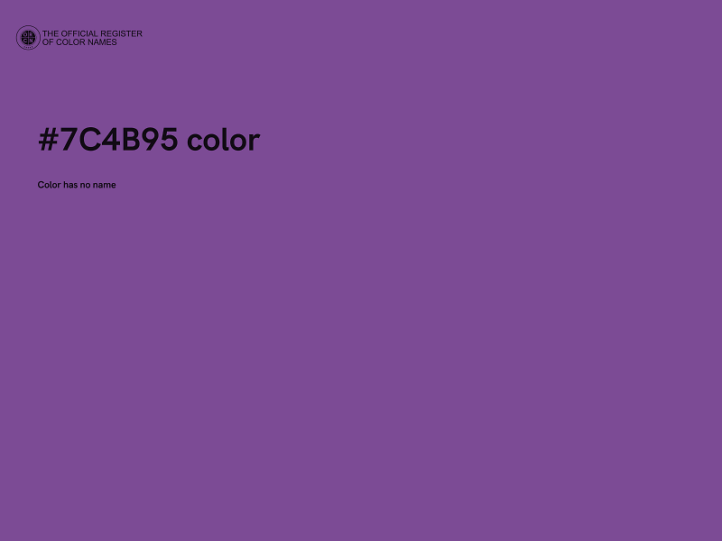 #7C4B95 color image