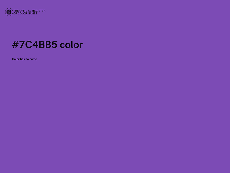 #7C4BB5 color image