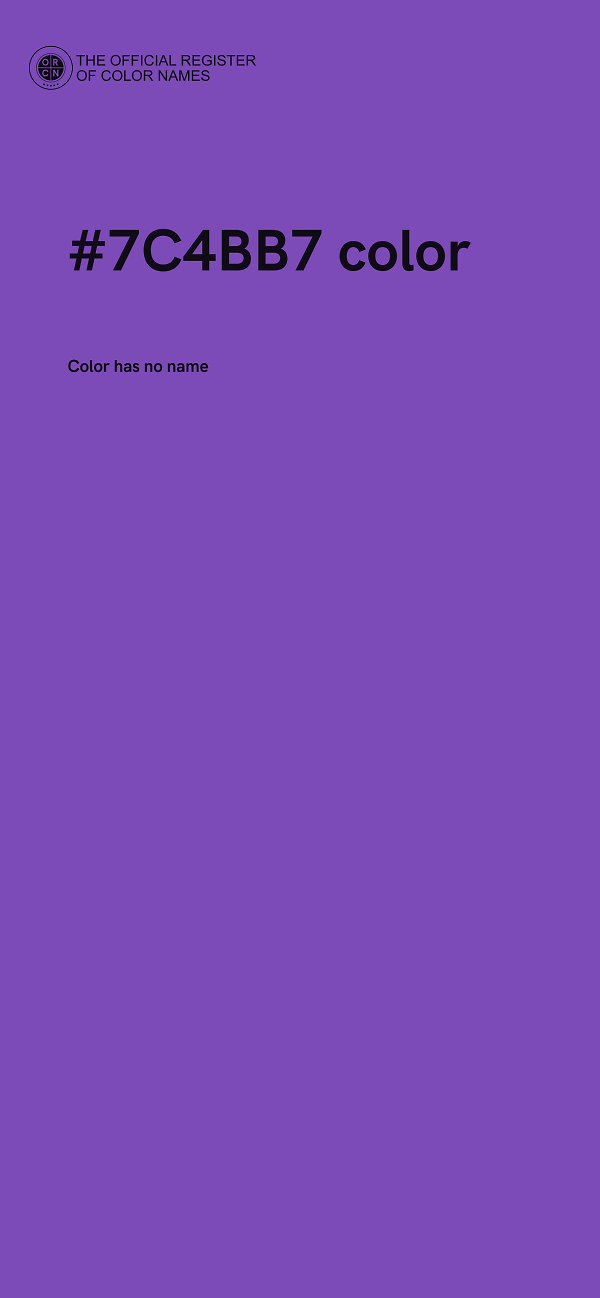 #7C4BB7 color image